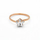 Celina star crystal ring in rose gold plating in gold plating