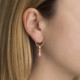 Niwa round light rose earrings in gold plating cover