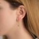 Niwa round aquamarine earrings in gold plating cover
