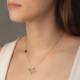 Sunset jet necklace in gold plating cover