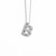 Letter B multicolour necklace in silver image