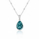 Essential light turquoise necklace in silver