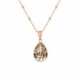 Essential light silk necklace in rose gold plating in gold plating
