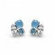 Silver Earrings Celine 3 crystals