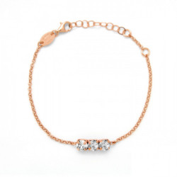 Celina circles crystal bracelet in rose gold plating in gold plating