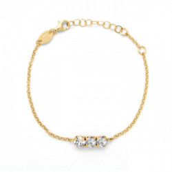 Celina circles crystal bracelet in gold plating
