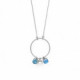 Collar redondo perla summer blue de Celine en plata image