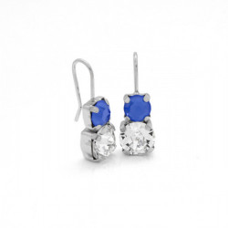You + me royal blue earrings in silver