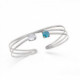 Celina circles azure blue cane bracelet in silver image