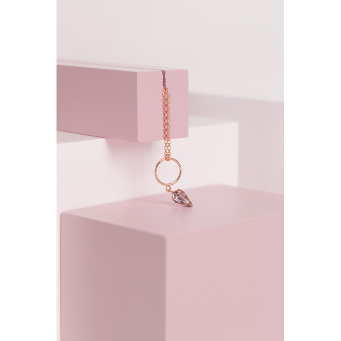 Pink Gold Necklace Hoop