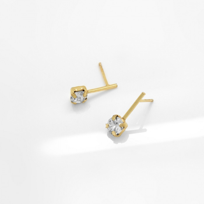 Gold Earrings Minimal small bar