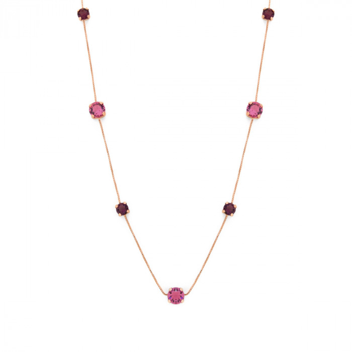 Pink Gold Necklace Transparent long