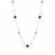 Transparent emerald necklace in silver image