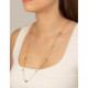 Transparent provence lavanda necklace in gold plating cover