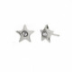 Kids star crystal earrings in silver image