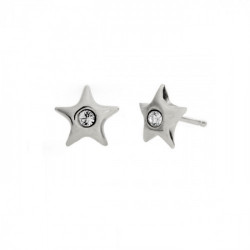 Kids star crystal earrings in silver