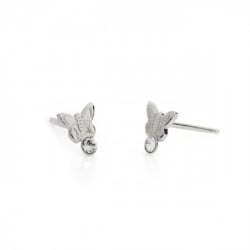 Silver Earrings Teen butterfly