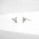 Kids sterling silver stud earrings with white in butterfly shape cover