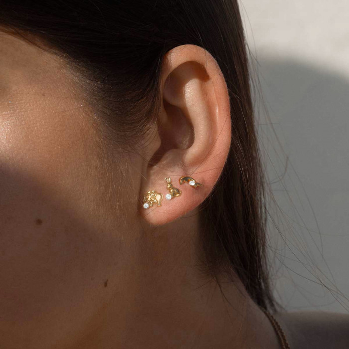 Gold Earrings Teen butterfly