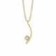 Selene crystal curved necklace in gold plating image