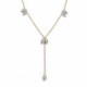 Britt tear crystal tie necklace in gold plating image
