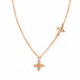 Vega flower crystal necklace in rose gold plating in gold plating