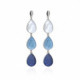 Carmen tears royal blue earrings in silver
