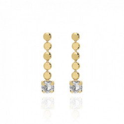 Niwa circles crystal earrings in gold plating