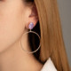 Lilac lilac earrings in rose gold plating in gold plating cover