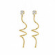 Gold Earrings Minimal spiral image