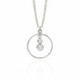 Celeste circle crystal necklace in silver image