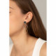 Chiss round crystal earrings in gold plating cover