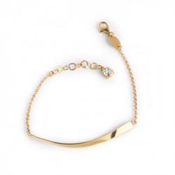 Jazz crystal bracelet in gold plating