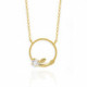 Ojha circle crystal necklace in gold plating image