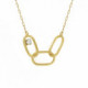Danaec link crystal necklace in gold plating image
