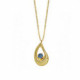 Sunset Necklace Denim Blue - Gold image