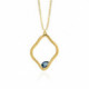 Sunset rhombus denim blue necklace in gold plating image