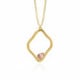 Sunset rhombus vintage rose necklace in gold plating image