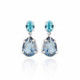 Silver Louis Earrings Denim Blue image