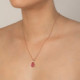 Louis tear rose necklace in rose gold plating cover
