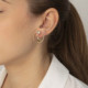 Abha round crystal earrings in gold plating cover