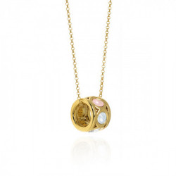 Hazel multicolour necklace in gold plating