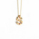 Letter S multicolour necklace in gold plating image