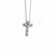 Letter T multicolour necklace in silver image