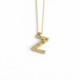 Letter Z multicolour necklace in gold plating image
