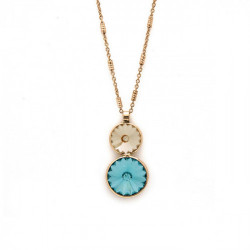 Basic light turquoise necklace in gold plating