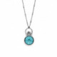 Basic light turquoise necklace in silver