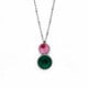 Basic emerald emerald necklace in silver