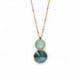 Basic royal green necklace in gold plating