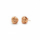 Elementary knot earrings in rose gold plating image